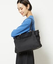 BPBGV33160 MK MICHEL KLEIN BAG(MK ミッシェルクラン バッグ) [2WAY/撥水加工]異素材切り替えベルトアクセントトートバッグ ブラック