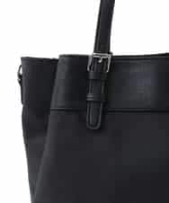 BPBGV33160 MK MICHEL KLEIN BAG(MK ミッシェルクラン バッグ) [2WAY/撥水加工]異素材切り替えベルトアクセントトートバッグ アイボリー