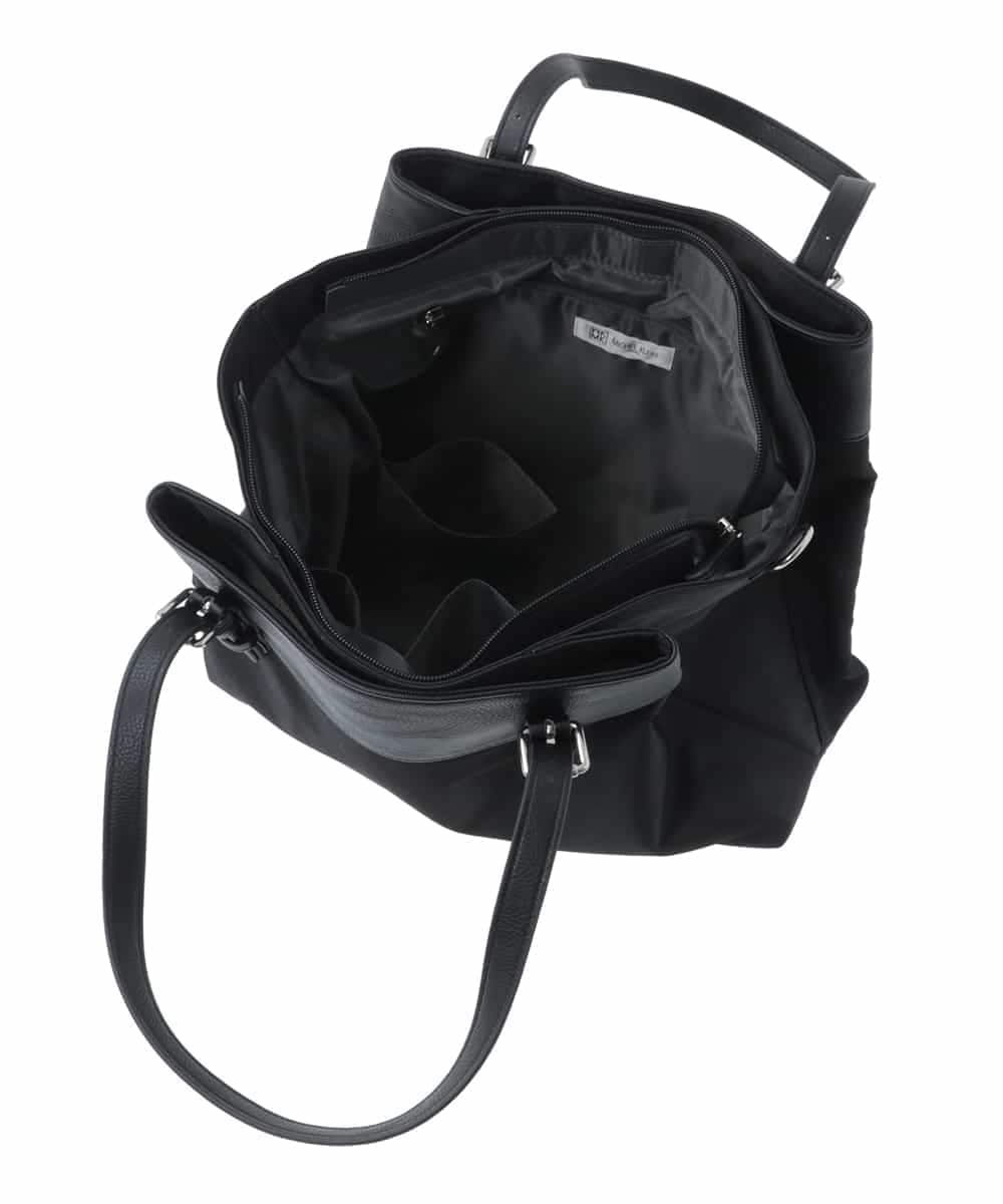 BPBGV33160 MK MICHEL KLEIN BAG(MK ミッシェルクラン バッグ) [2WAY/撥水加工]異素材切り替えベルトアクセントトートバッグ アイボリー
