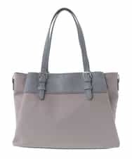 BPBGV33160 MK MICHEL KLEIN BAG(MK ミッシェルクラン バッグ) [2WAY/撥水加工]異素材切り替えベルトアクセントトートバッグ グレー