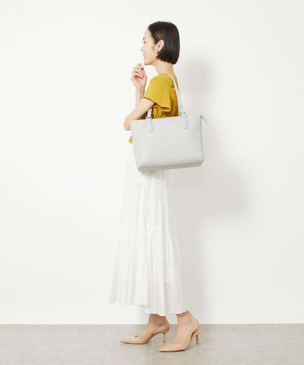 BPBGV61150 MK MICHEL KLEIN BAG(MK ミッシェルクラン バッグ) [2WAY]合成皮革スクエアトートバッグ ベージュ