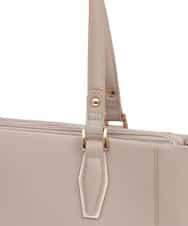BPBGV61150 MK MICHEL KLEIN BAG(MK ミッシェルクラン バッグ) [2WAY]合成皮革スクエアトートバッグ ベージュ