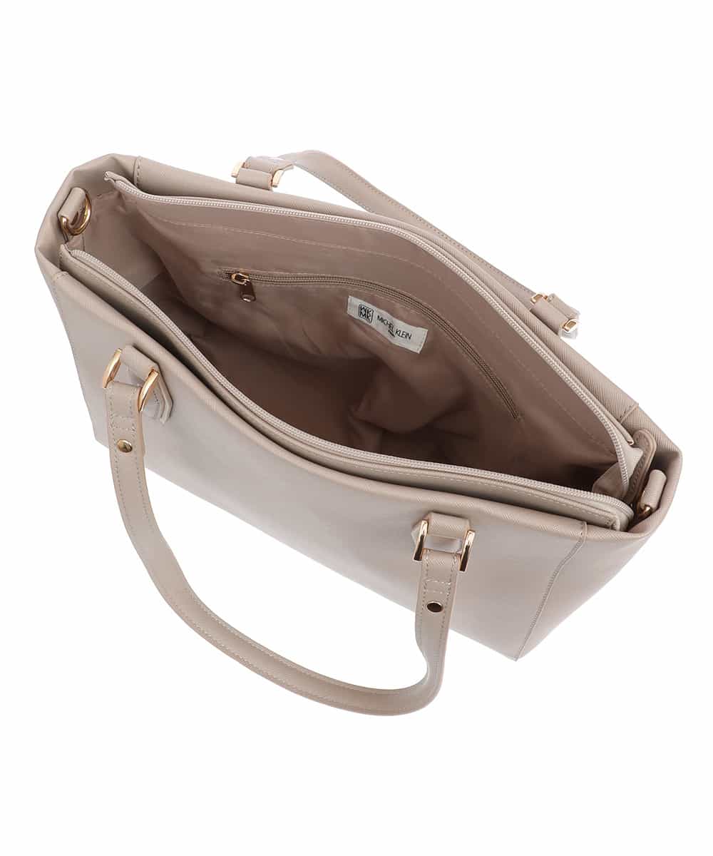 BPBGV61150 MK MICHEL KLEIN BAG(MK ミッシェルクラン バッグ) [2WAY]合成皮革スクエアトートバッグ ベージュ