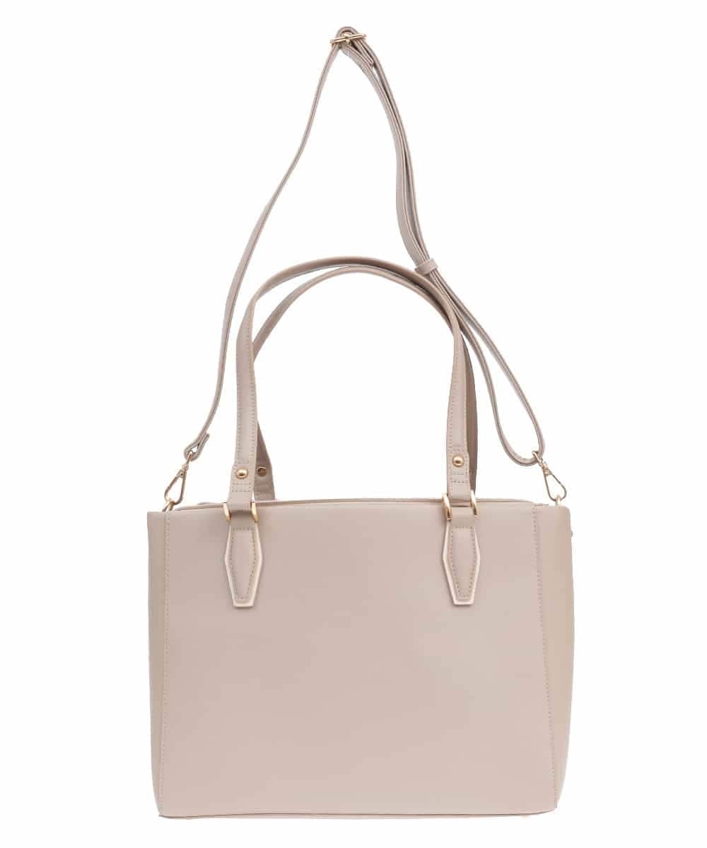 BPBGV61150 MK MICHEL KLEIN BAG(MK ミッシェルクラン バッグ) [2WAY]合成皮革スクエアトートバッグ ベージュ