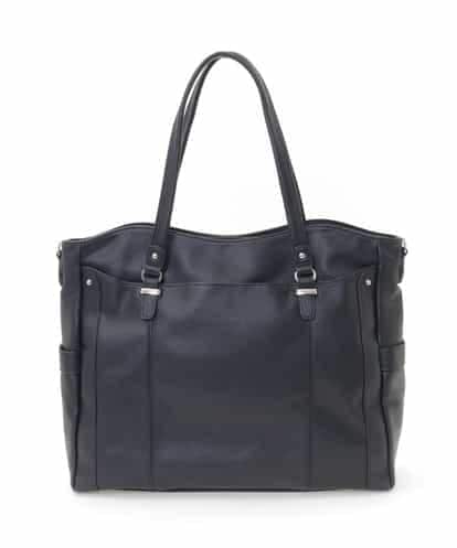 MK MICHEL KLEIN BAG(エムケー ミッシェルクラン バッグ) 【2WAY/B4対応】ビッグスクエアートートバッグ ブラック フリーサイズ