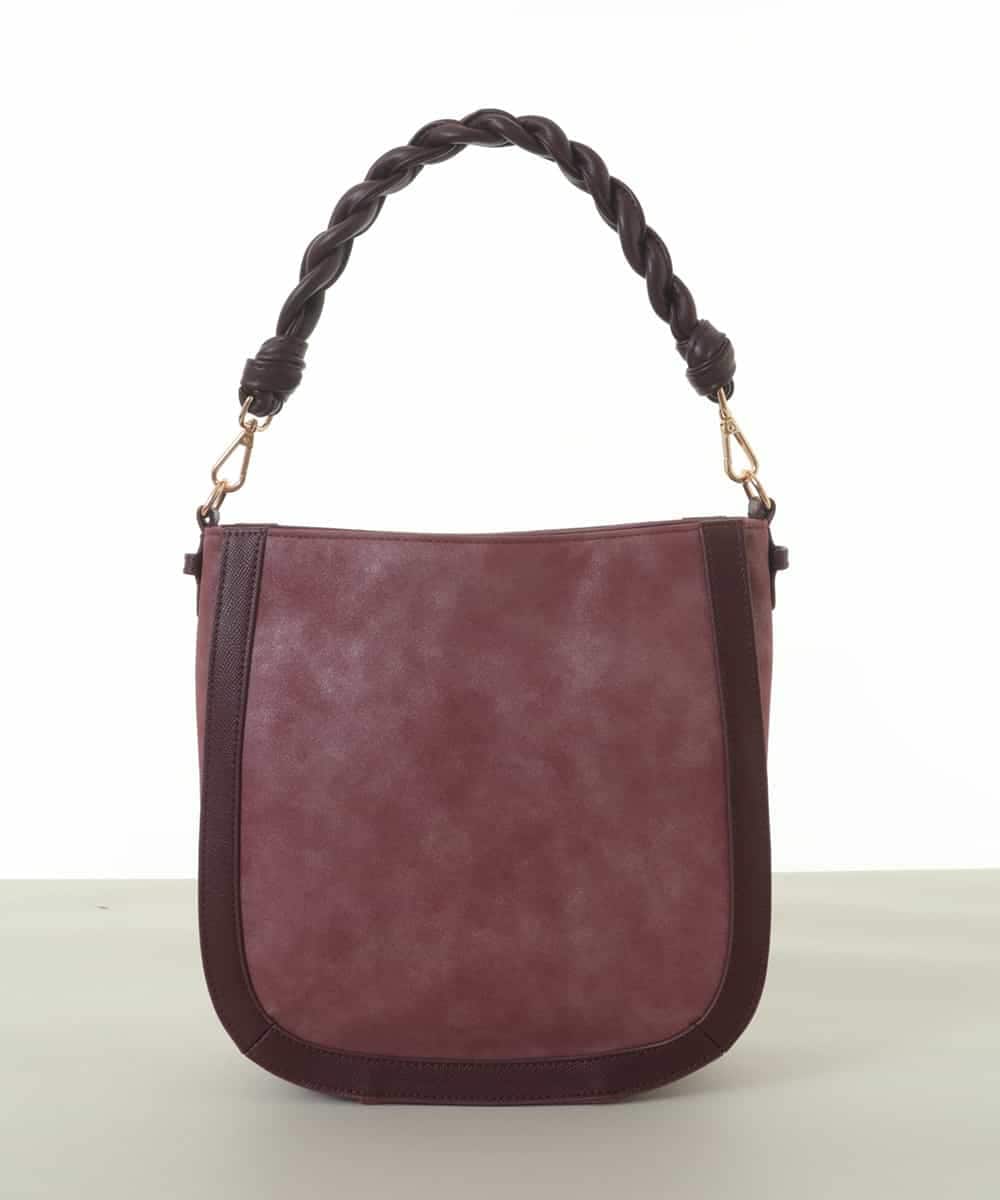 BPCAA01160 MK MICHEL KLEIN BAG(MK ミッシェルクラン バッグ) [2WAY]合成皮革ツイストハンドルバッグ レッド