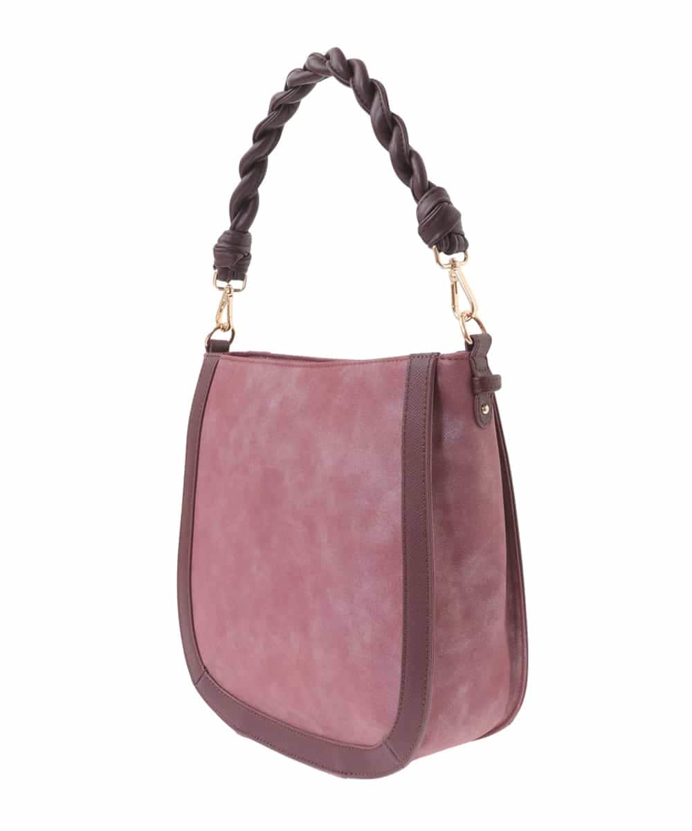 BPCAA01160 MK MICHEL KLEIN BAG(MK ミッシェルクラン バッグ) [2WAY]合成皮革ツイストハンドルバッグ レッド