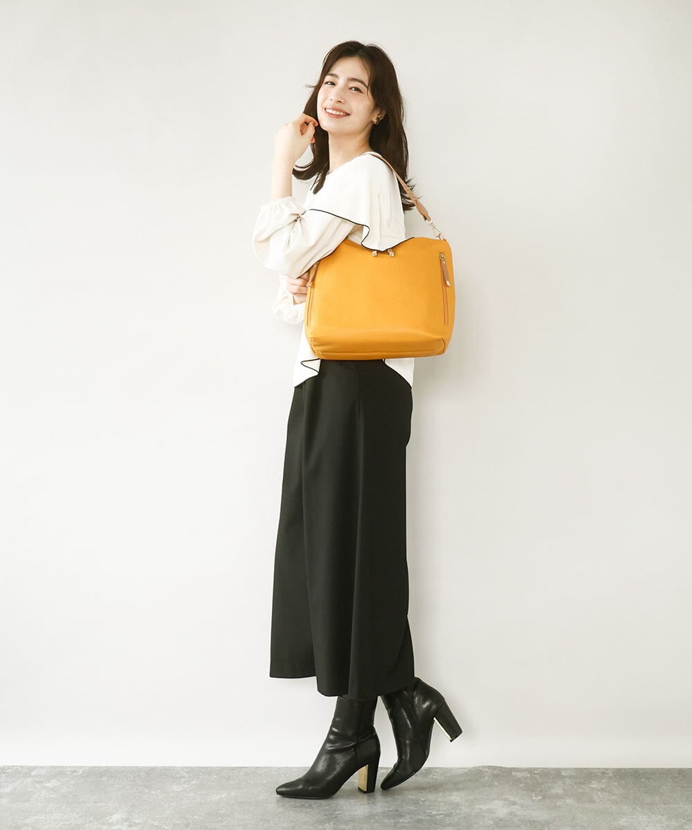 BPCAA11140 MK MICHEL KLEIN BAG(MK ミッシェルクラン バッグ) [2WAY]パンチングハンドルサイドファスナーバッグ ピンク