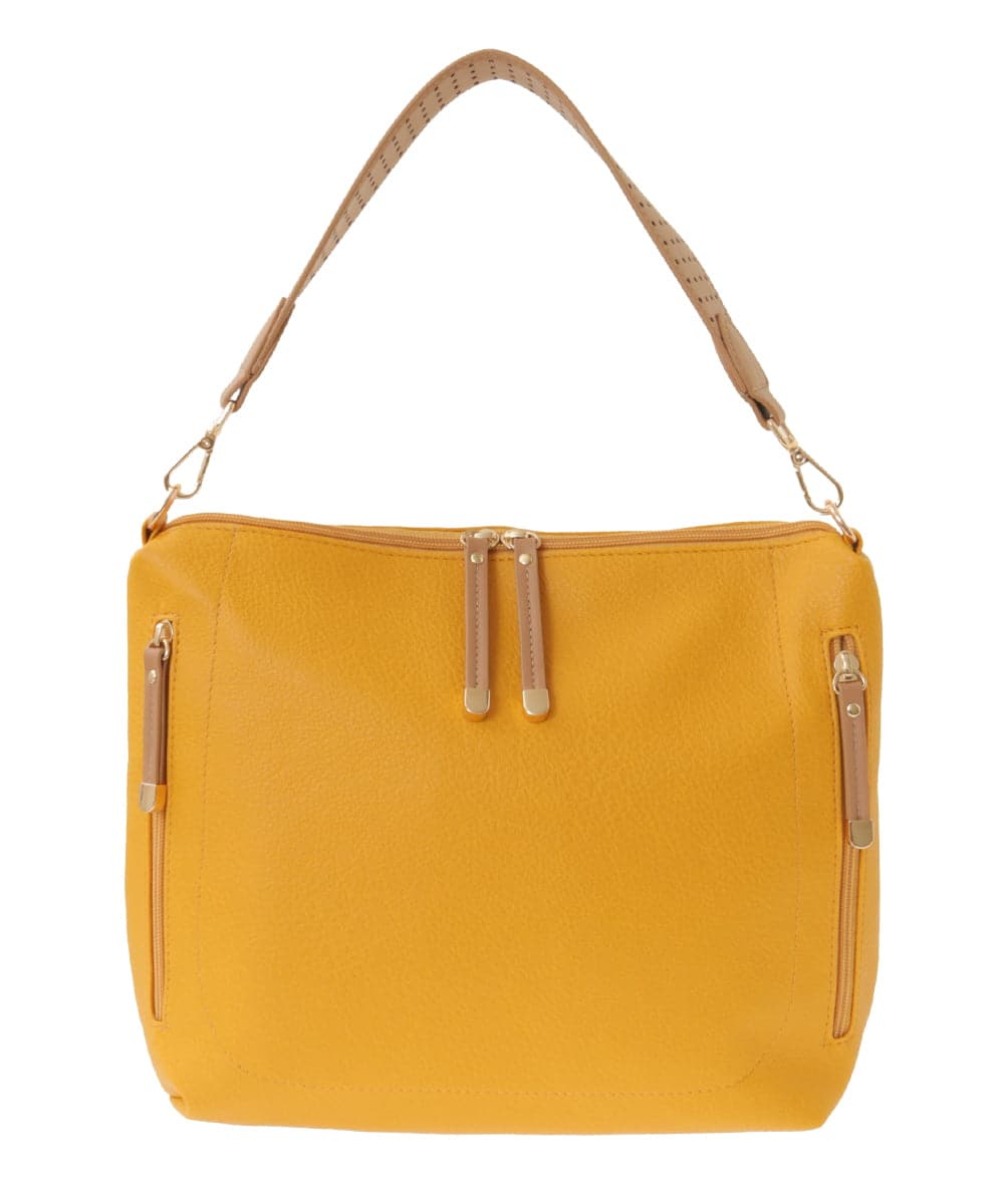 BPCAA11140 MK MICHEL KLEIN BAG(MK ミッシェルクラン バッグ) [2WAY]パンチングハンドルサイドファスナーバッグ ピンク