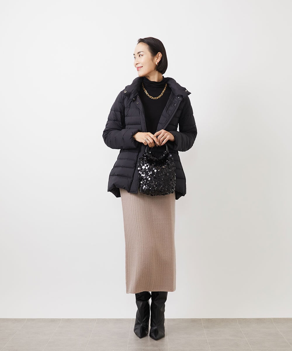 BPCAA12140 MK MICHEL KLEIN BAG(MK ミッシェルクラン バッグ) [2WAY]リングハンドルスパンコールバッグ ブラック