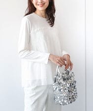 BPCAA12140 MK MICHEL KLEIN BAG(MK ミッシェルクラン バッグ) [2WAY]リングハンドルスパンコールバッグ ブラック