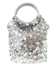 BPCAA12140 MK MICHEL KLEIN BAG(MK ミッシェルクラン バッグ) [2WAY]リングハンドルスパンコールバッグ ブラック