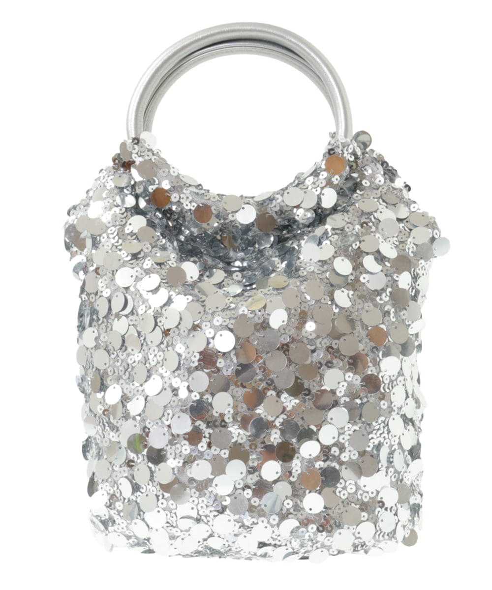BPCAA12140 MK MICHEL KLEIN BAG(MK ミッシェルクラン バッグ) [2WAY]リングハンドルスパンコールバッグ ブラック