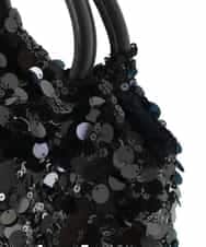 BPCAA12140 MK MICHEL KLEIN BAG(MK ミッシェルクラン バッグ) [2WAY]リングハンドルスパンコールバッグ ブラック