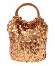 BPCAA12140 MK MICHEL KLEIN BAG(MK ミッシェルクラン バッグ) [2WAY]リングハンドルスパンコールバッグ ゴールド