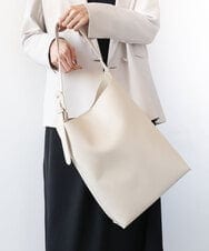 BPCAA13150 MK MICHEL KLEIN BAG(MK ミッシェルクラン バッグ) [A4収納可]合成皮革ワンショルダーバッグ アイボリー
