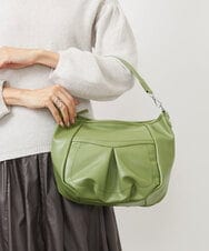 BPCAA14150 MK MICHEL KLEIN BAG(MK ミッシェルクラン バッグ) [お豆腐より軽い/2WAY]合成皮革ラウンドショルダーバッグ グリーン