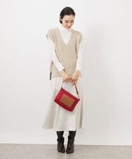 BPCAA21120 MK MICHEL KLEIN BAG(MK ミッシェルクラン バッグ) [2WAY]異素材ポケットワンハンドルバッグ レッド