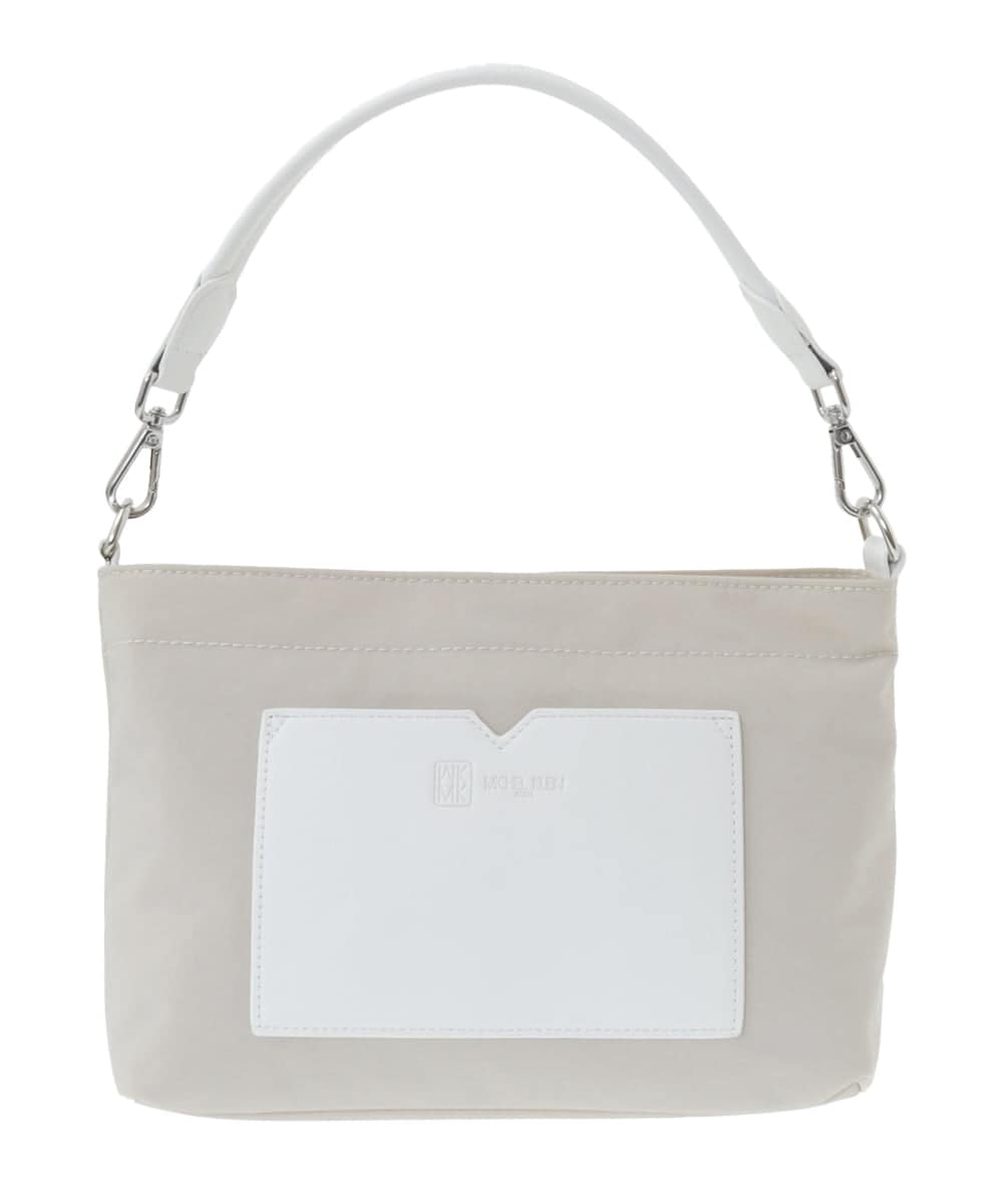 BPCAA21120 MK MICHEL KLEIN BAG(MK ミッシェルクラン バッグ) [2WAY]異素材ポケットワンハンドルバッグ レッド