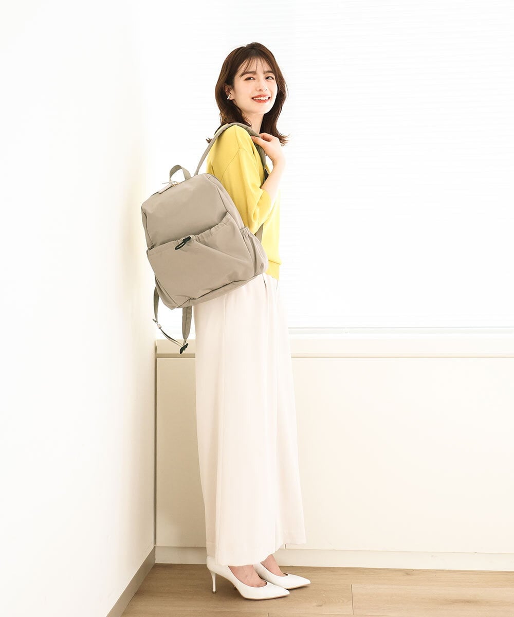 BPCAB41150 MK MICHEL KLEIN BAG(MK ミッシェルクラン バッグ) ギャザーアクセントデザインリュック ベージュ