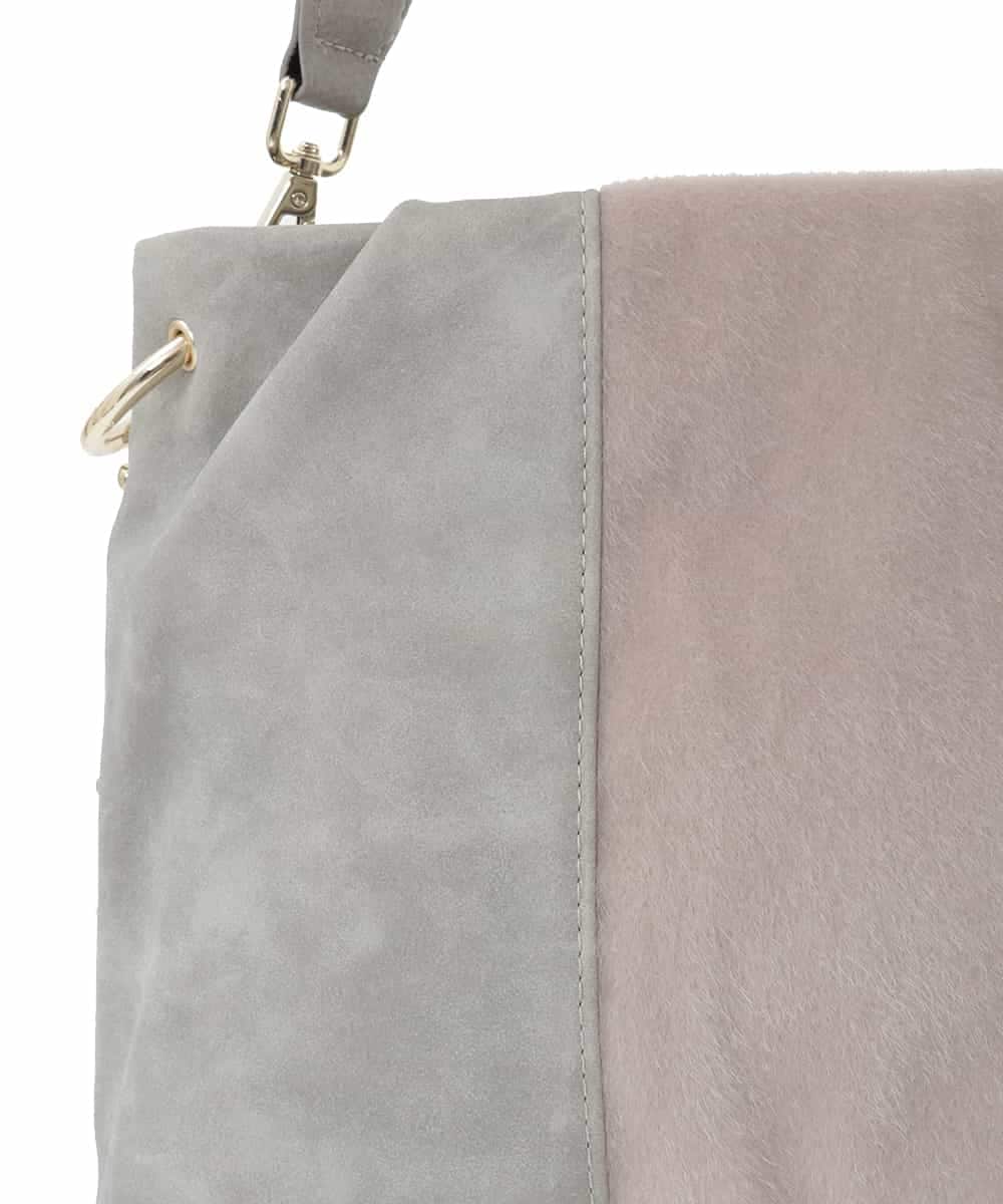BPCAD01160 MK MICHEL KLEIN BAG(MK ミッシェルクラン バッグ) 異素材ドッキングワンハンドルバッグ ライトグレー