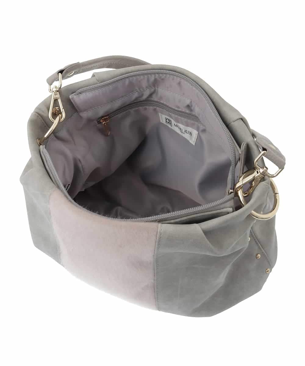 BPCAD01160 MK MICHEL KLEIN BAG(MK ミッシェルクラン バッグ) 異素材ドッキングワンハンドルバッグ ライトグレー