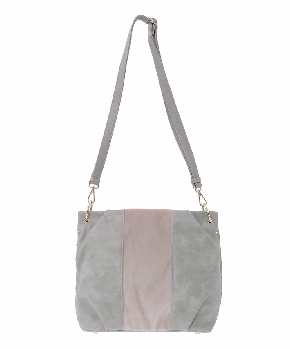 BPCAD01160 MK MICHEL KLEIN BAG(MK ミッシェルクラン バッグ) 異素材ドッキングワンハンドルバッグ ライトグレー