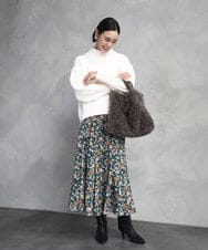 BPCAD02140 MK MICHEL KLEIN BAG(MK ミッシェルクラン バッグ) [2WAY]ファーショルダースクエアデザインバッグ ブラウン