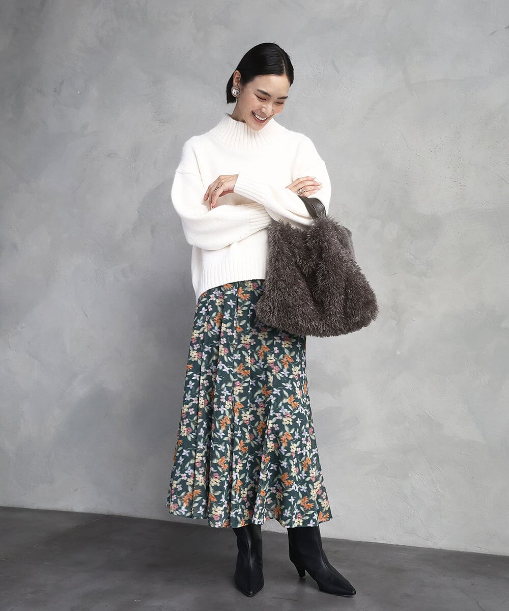 BPCAD02140 MK MICHEL KLEIN BAG(MK ミッシェルクラン バッグ) [2WAY]ファーショルダースクエアデザインバッグ ブラウン