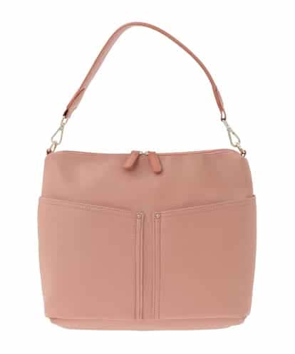 BPCAD11140 MK MICHEL KLEIN BAG [2WAY]合成皮革ダブルポケットスクエアバッグ