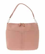 BPCAD11140 MK MICHEL KLEIN BAG(MK ミッシェルクラン バッグ) [2WAY]合成皮革ダブルポケットスクエアバッグ ピンク