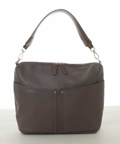 BPCAD11140 MK MICHEL KLEIN BAG [2WAY]合成皮革ダブルポケットスクエアバッグ