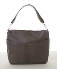 BPCAD11140 MK MICHEL KLEIN BAG(MK ミッシェルクラン バッグ) [2WAY]合成皮革ダブルポケットスクエアバッグ ブラウン