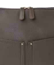 BPCAD11140 MK MICHEL KLEIN BAG(MK ミッシェルクラン バッグ) [2WAY]合成皮革ダブルポケットスクエアバッグ ブラウン