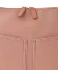 BPCAD11140 MK MICHEL KLEIN BAG(MK ミッシェルクラン バッグ) [2WAY]合成皮革ダブルポケットスクエアバッグ ブラウン