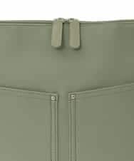 BPCAD11140 MK MICHEL KLEIN BAG(MK ミッシェルクラン バッグ) [2WAY]合成皮革ダブルポケットスクエアバッグ ブラウン