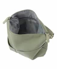 BPCAD11140 MK MICHEL KLEIN BAG(MK ミッシェルクラン バッグ) [2WAY]合成皮革ダブルポケットスクエアバッグ ブラウン