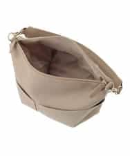 BPCAD11140 MK MICHEL KLEIN BAG(MK ミッシェルクラン バッグ) [2WAY]合成皮革ダブルポケットスクエアバッグ ブラウン