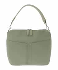 BPCAD11140 MK MICHEL KLEIN BAG(MK ミッシェルクラン バッグ) [2WAY]合成皮革ダブルポケットスクエアバッグ グリーン