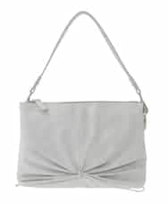 BPCAD13140 MK MICHEL KLEIN BAG(MK ミッシェルクラン バッグ) [マルチWAY]シャイニースクエアワンハンドルバッグ ライトグレー