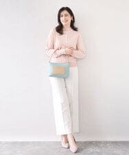 BPCAD21120 MK MICHEL KLEIN BAG(MK ミッシェルクラン バッグ) [2WAY]異素材ポケットコンパクトデザインバッグ ベージュ