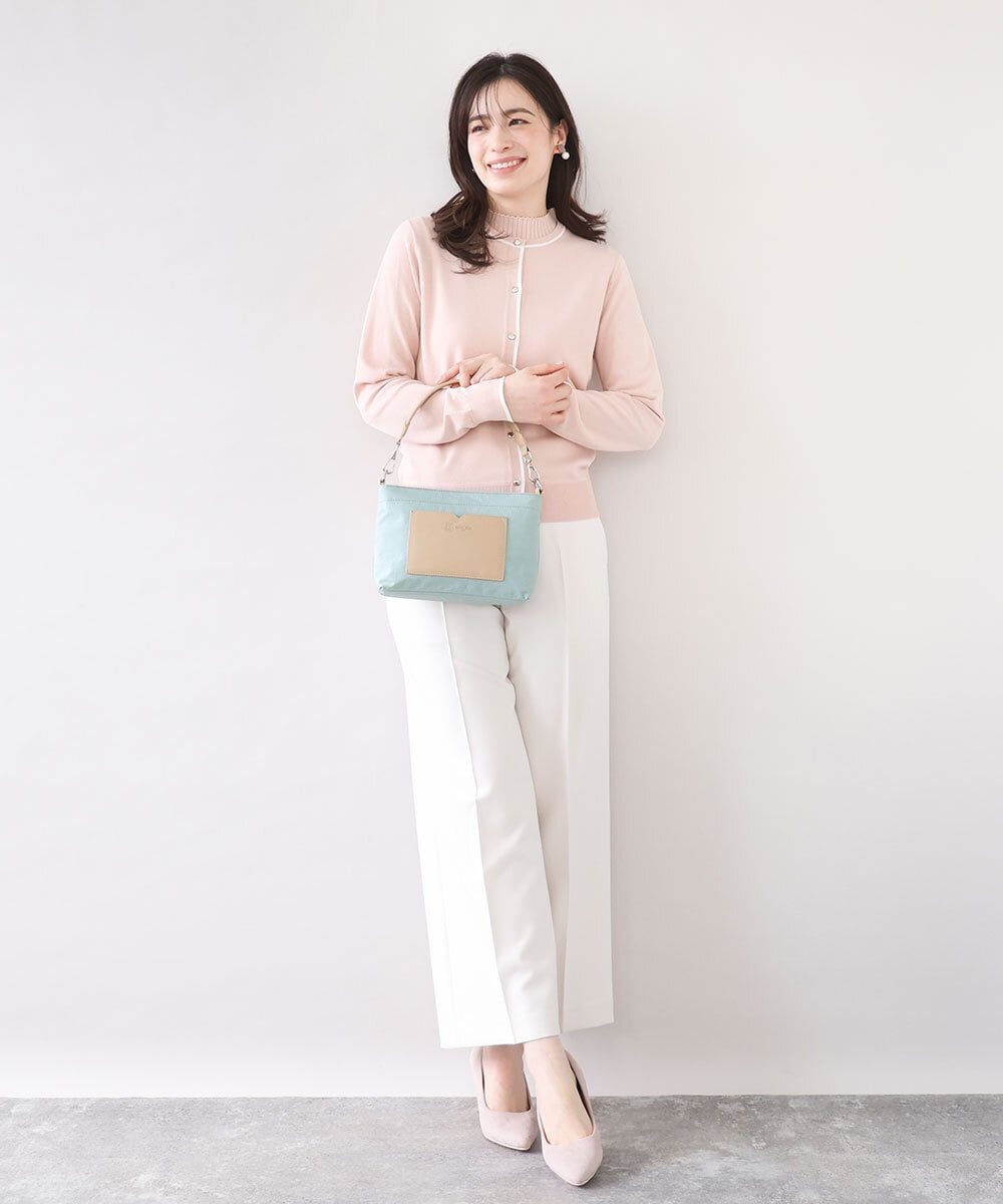 BPCAD21120 MK MICHEL KLEIN BAG(MK ミッシェルクラン バッグ) [2WAY]異素材ポケットコンパクトデザインバッグ ベージュ