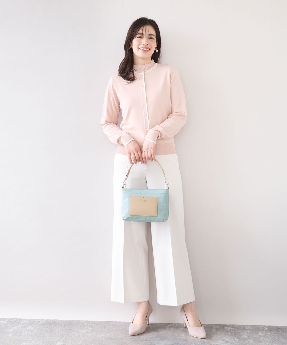 BPCAD21120 MK MICHEL KLEIN BAG(MK ミッシェルクラン バッグ) [2WAY]異素材ポケットコンパクトデザインバッグ ベージュ