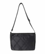 BPCAE40130 MK MICHEL KLEIN BAG(MK ミッシェルクラン バッグ) チェック柄コンパクトショルダーバッグ ブラック