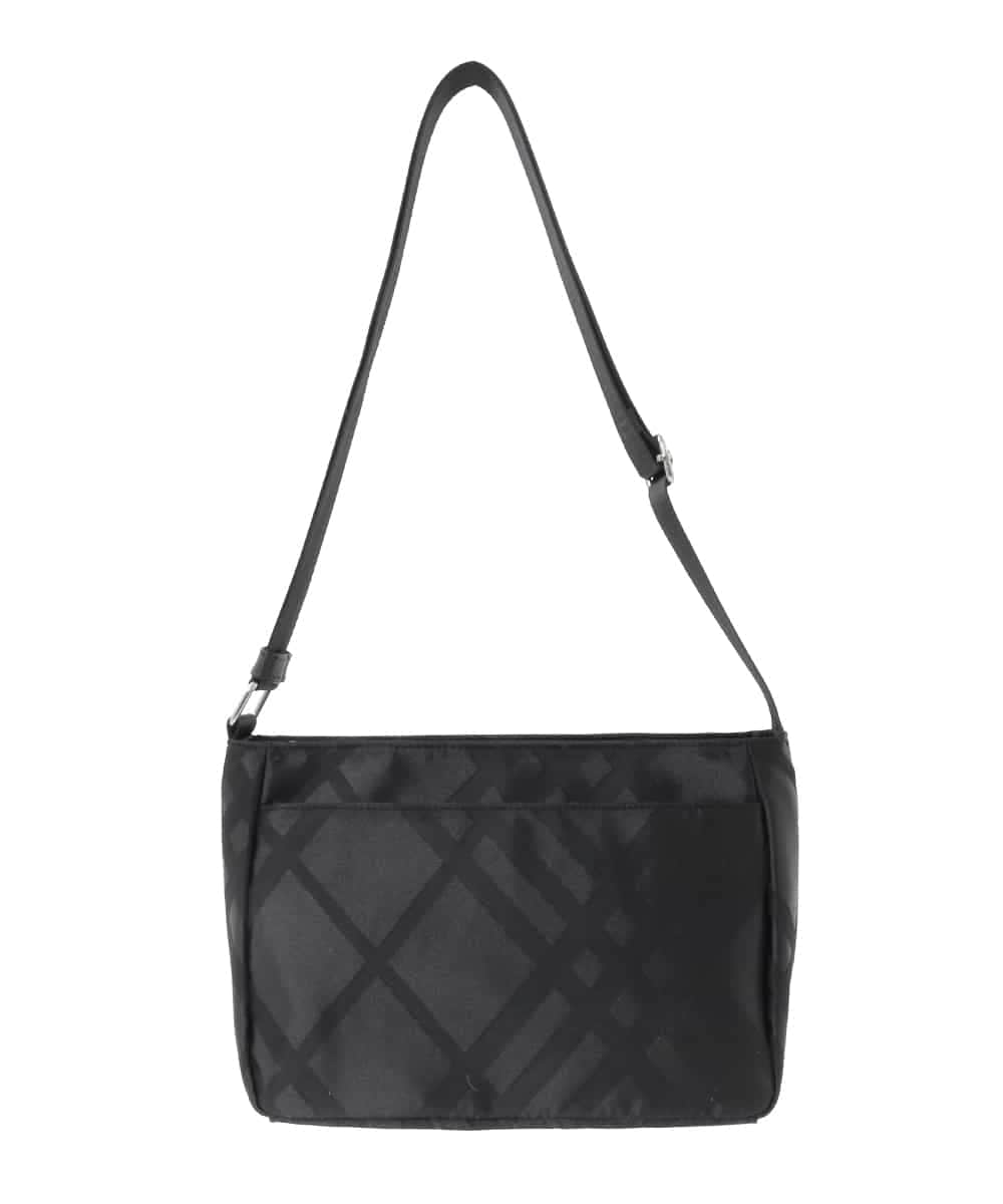 BPCAE40130 MK MICHEL KLEIN BAG(MK ミッシェルクラン バッグ) チェック柄コンパクトショルダーバッグ ブラック