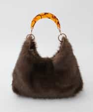 BPCAG01160 MK MICHEL KLEIN BAG(MK ミッシェルクラン バッグ) [2WAY]アクリルハンドルファーバッグ オレンジ