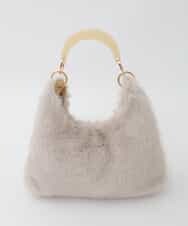 BPCAG01160 MK MICHEL KLEIN BAG(MK ミッシェルクラン バッグ) [2WAY]アクリルハンドルファーバッグ アイボリー