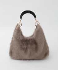 BPCAG01160 MK MICHEL KLEIN BAG(MK ミッシェルクラン バッグ) [2WAY]アクリルハンドルファーバッグ ベージュ
