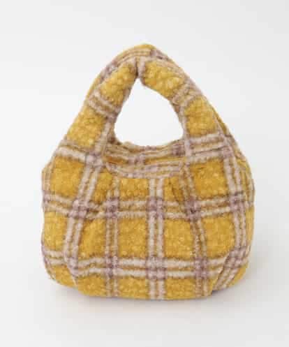BPCAG02150 MK MICHEL KLEIN BAG チェック柄ボアミニトートバッグ