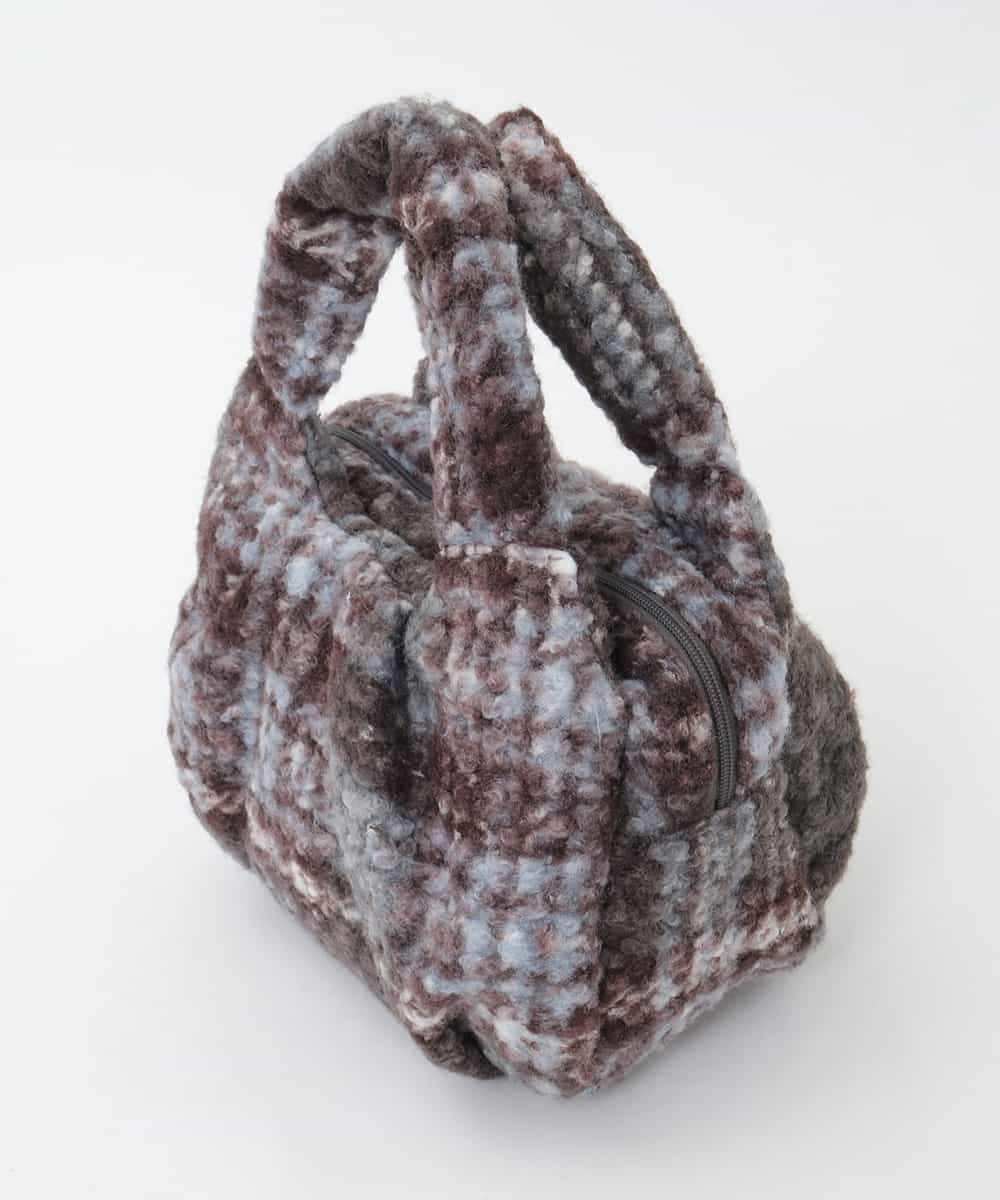 BPCAG02150 MK MICHEL KLEIN BAG(MK ミッシェルクラン バッグ) チェック柄ボアミニトートバッグ ブルー